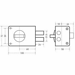 Замок накладной АЛЛЮР ЗН1А-1М