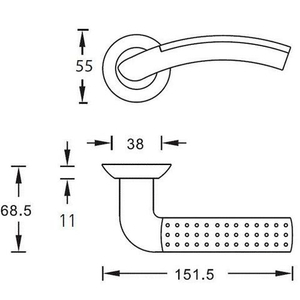 Ручка дверная ARCHIE S010 59IIP (мат. золото)