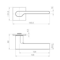 Ручка раздельная ARMADILLO COTTA K.YM BL-26 черный /62187/