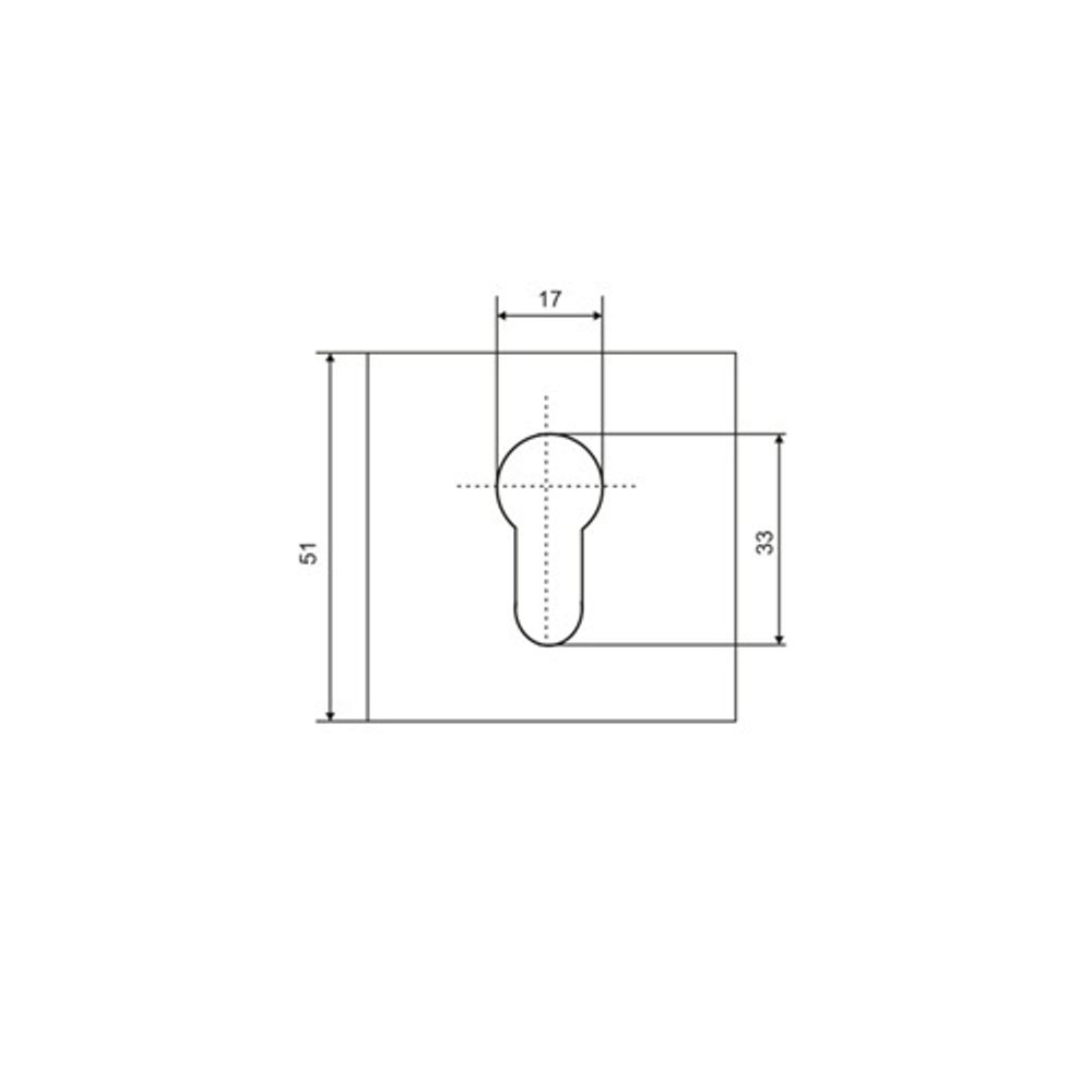 Накладка под цилиндр ABRISS ET 5001 CP хром