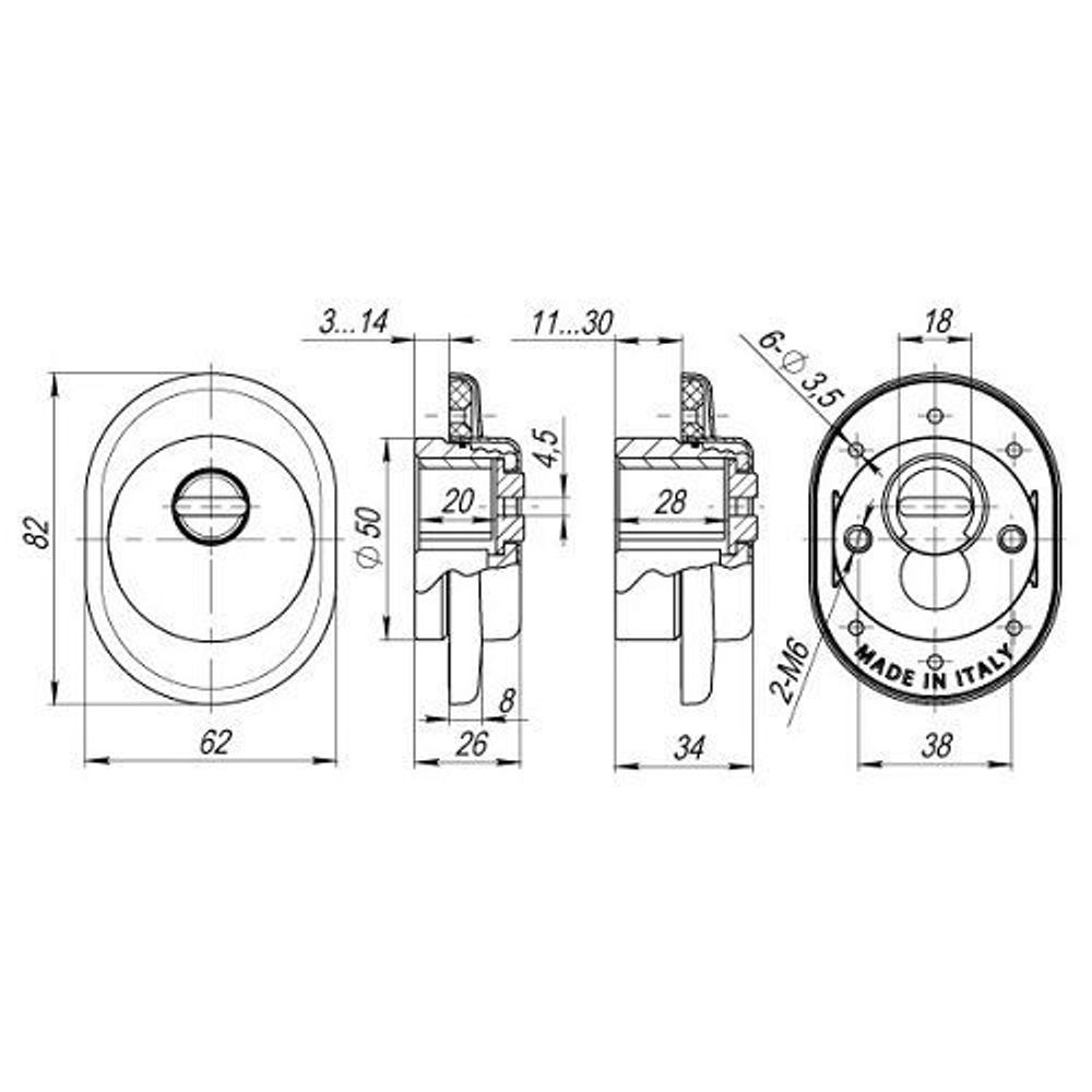Броненакладка ARMADILLO ET/ATC-Protector 1-33 SC-14 мат.хром /32813/