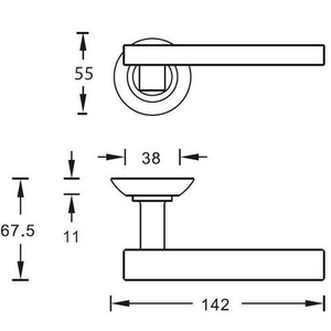 Ручка дверная ARCHIE S010 9299 (мат. хром)