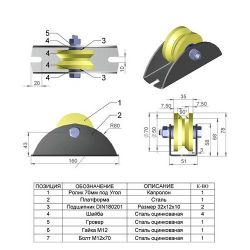 Ролик капролон d-70 под угол на платформе