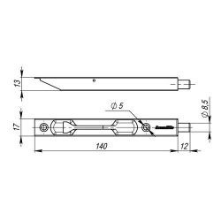 Упор торцевой ARMADILLO FB 5-1/2 AB бронза /17318/