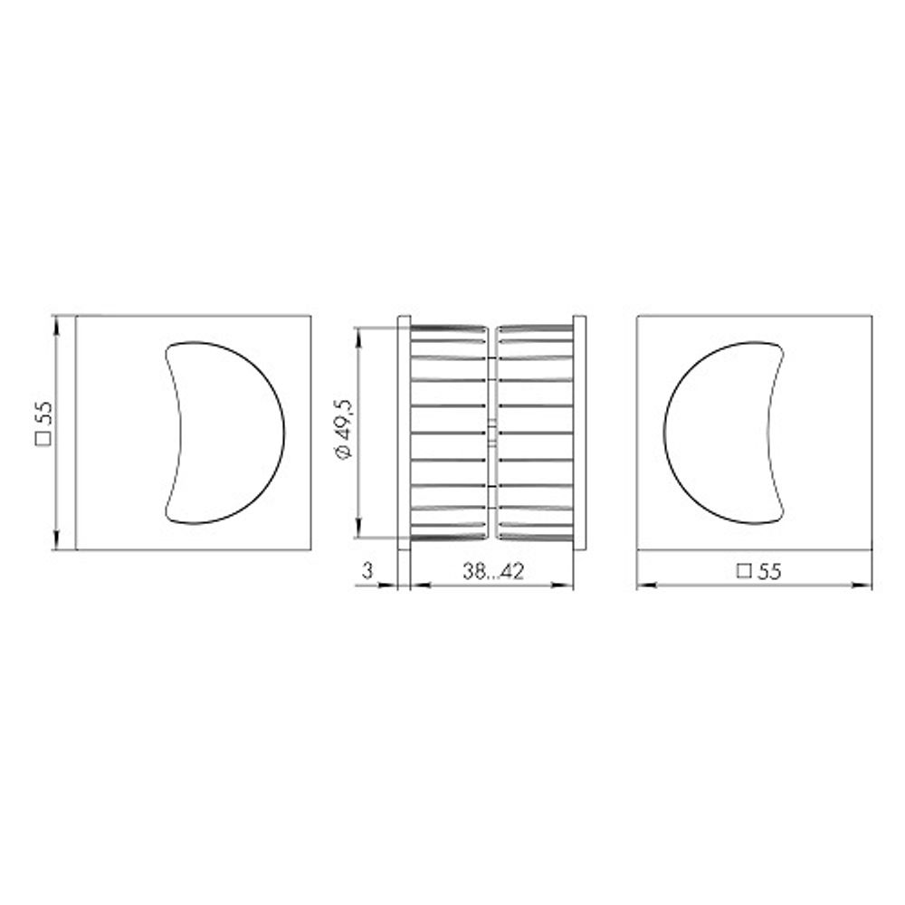 Ручка для раздвижных дверей ARMADILLO QUADRO MWSC-33 итальянский тисненый /46269/