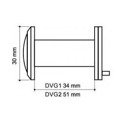 Глазок дверной ARMADILLO DVG2, 16/55-85 SG мат.золото /26513/