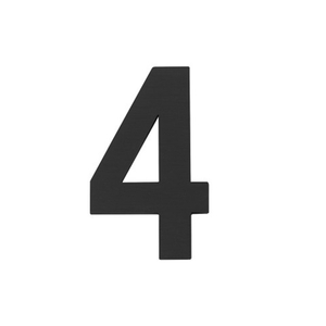 Цифра дверная самоклеящаяся FUARO "4" SS304 (50х30) BL черный /46965/