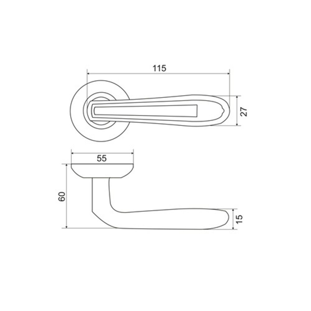 Ручка раздельная VETTORE R20.005 MACC кофе матовый