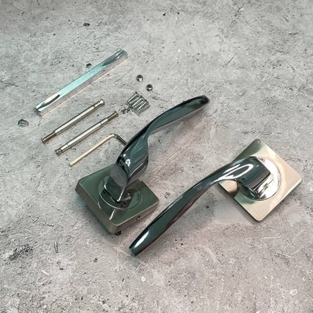 Ручка раздельная VETTORE R06.045 SN/CP мат.никель/хром