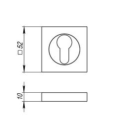 Накладка под цилиндр FUARO ET KM SG/GP-4 мат.золото/золото /23693/