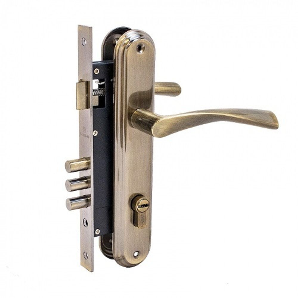 Замок врезной БУЛАТ ЗВ4-3.03.01 Номос бронза