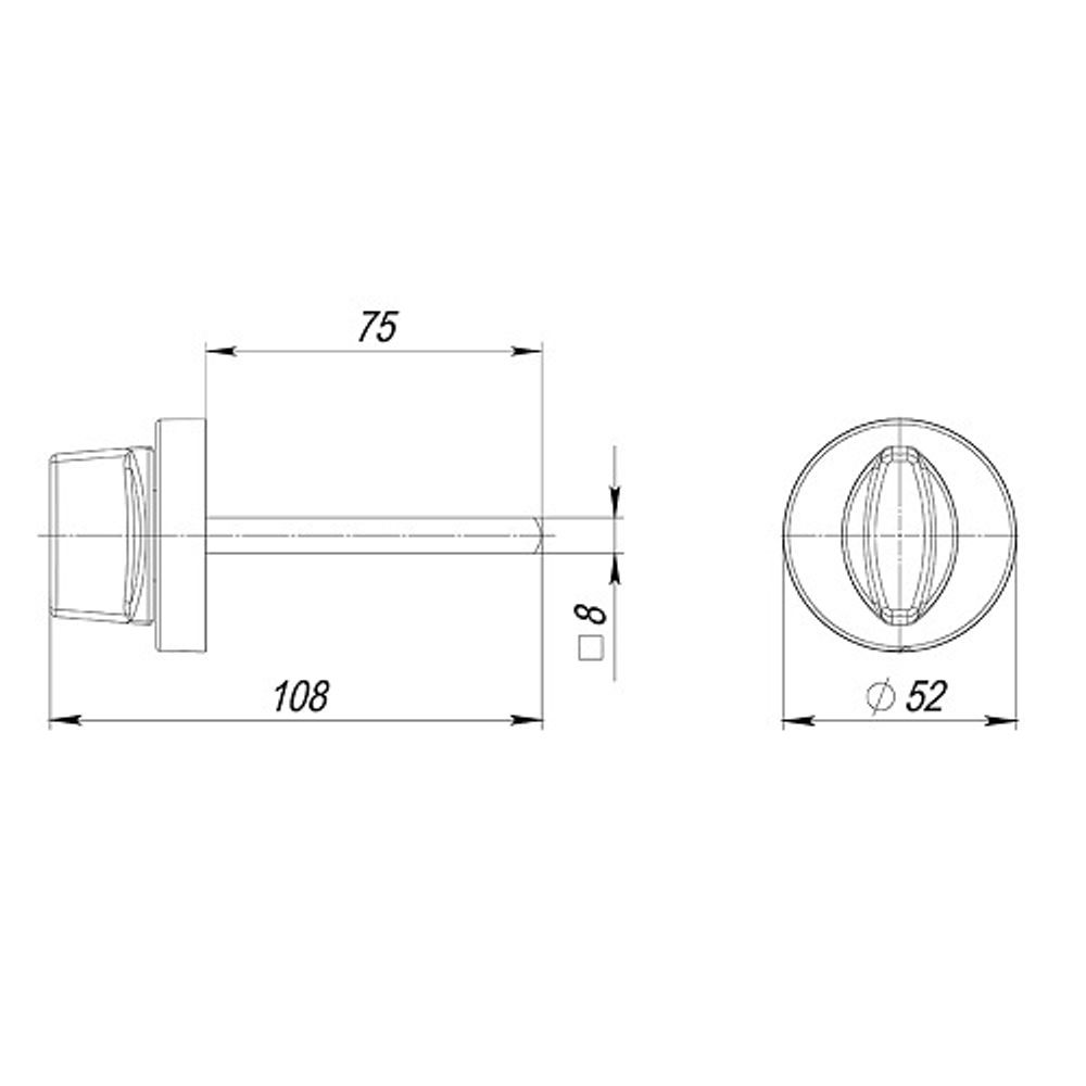 Ручка поворотная ARMADILLO BKW8/URB BL-26 черный /42887/