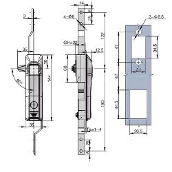 Замок-ручка MS007 под тяги
