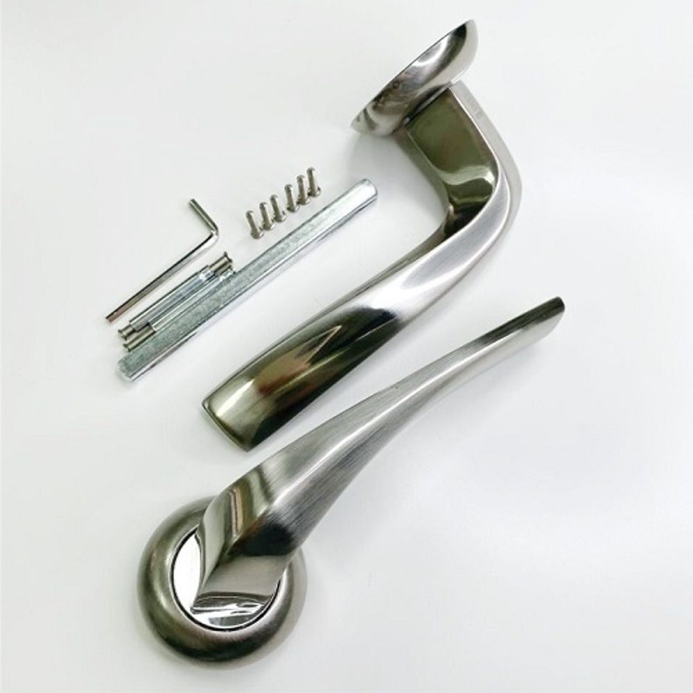 Ручка раздельная VETTORE R07.135 SN/CP мат.никель/хром