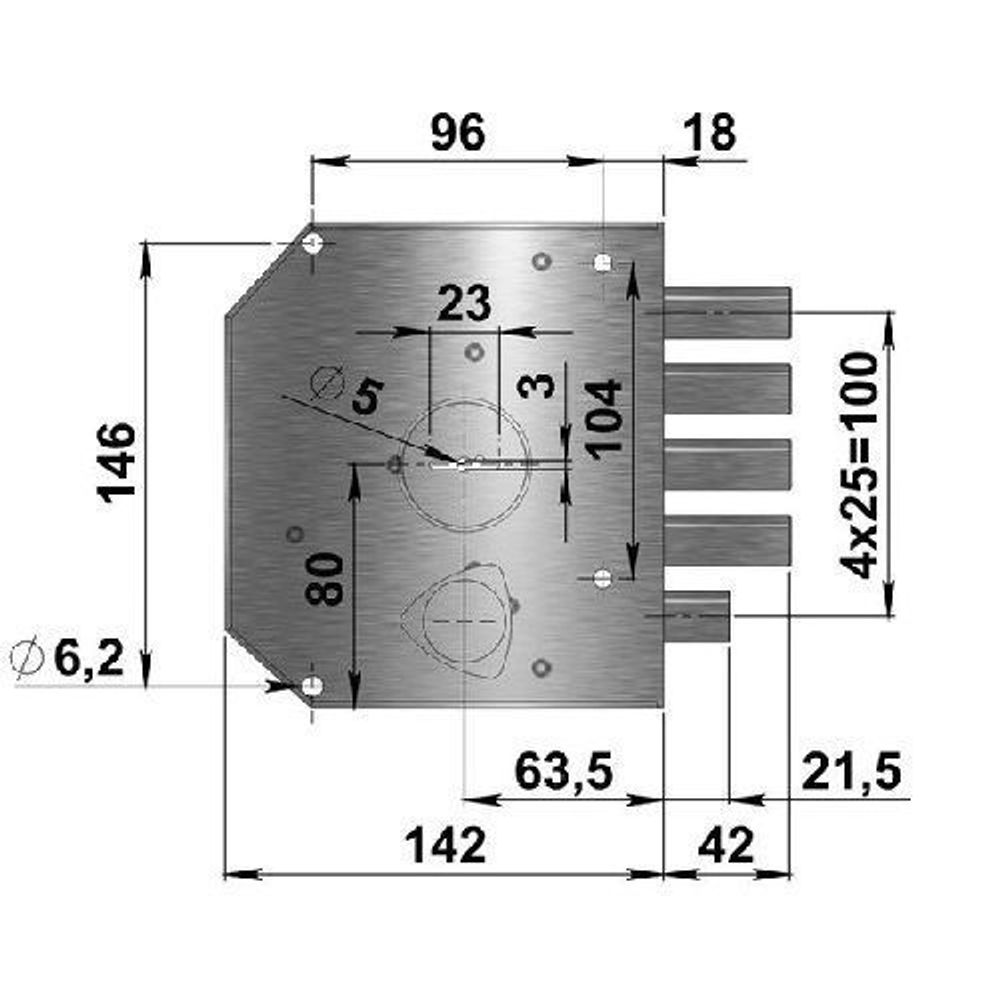 Замок накладной ГЕРИОН Эталон НЗ