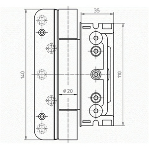 Петля BAKA Protect 4010 3D FD MSTS до 160 кг SIMONSWERK нержавейка