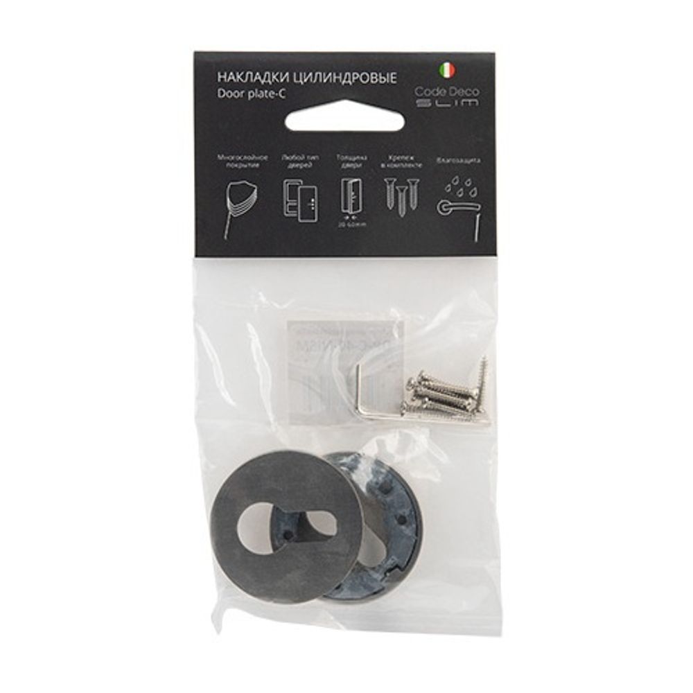 Накладки цилиндровые Code Deco Slim DP-C-40-NISM супер матовый никель