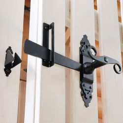 Щеколда калитки поворотная НОЭЗ Арт53-S черный матовый 4мм