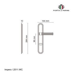 Ручка на планке PORTA DI PARMA Impero WC PVD золото