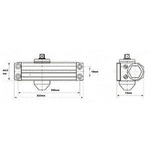 Доводчик ELEMENTIS 604 EN4, белый, с низкотемпературным маслом