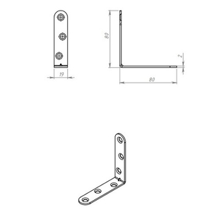 Кронштейн КУНГУР МК 80*80 цинк (1 шт)