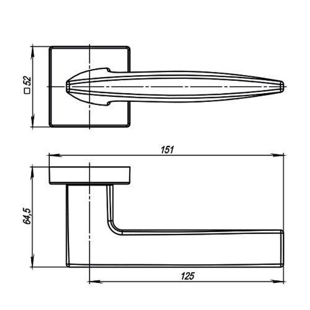 Ручка раздельная ARMADILLO SQUID USQ52 FSG флорентийское золото /50145/