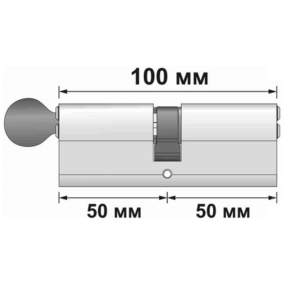 Цилиндровый механизм с вертушкой PUNTO MaxPro7002/100 mm (45+10+45) SN никель 7кл. /57557/