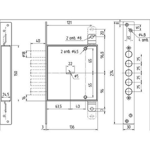 Замок врезной МЕТТЭМ ЗВ8 140.1.0/18 /39083/