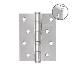 Петля дверная универсальная FUARO HEAVY IN4400U 100х75х3 мм CP хром