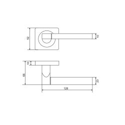 Ручка раздельная VETTORE R06.178 SN/CP мат.никель/хром