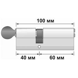 Цилиндровый механизм с вертушкой APECS SM-100 (40C/60)-C NI никель