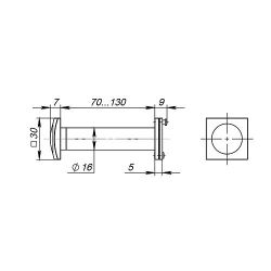 Глазок дверной FUARO VIEWER4 DVQ 70-130/16 SSC-16 сатинированный хром /42153/