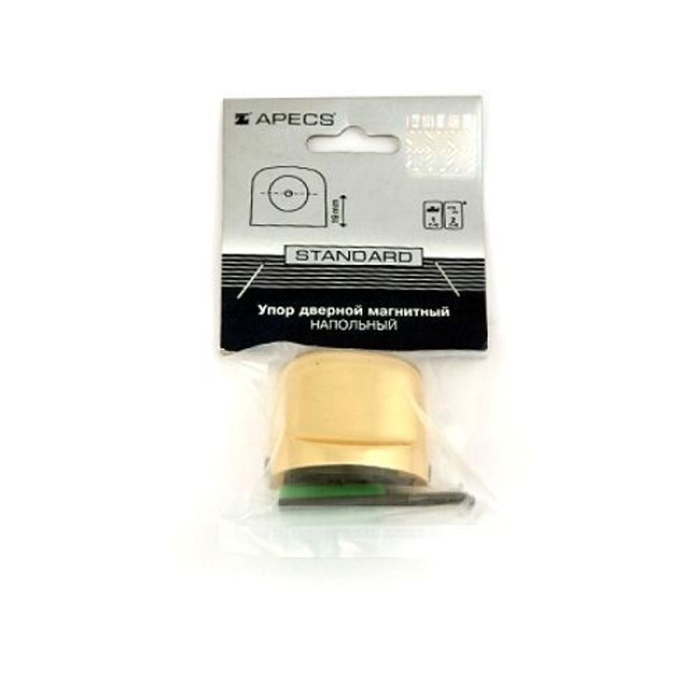 Упор дверной магнитный APECS DS-2751-M G золото