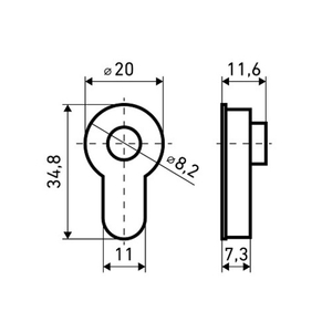 Вставка под шток БУЛАТ для цилиндра АД 01.02 мат.черный