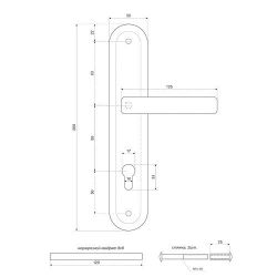 Ручки на планке APECS HP-85.0423 AC медь