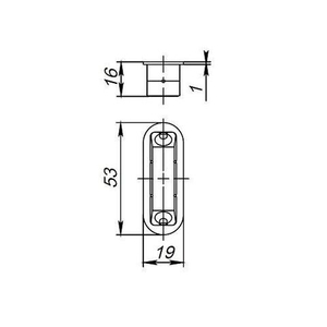Ответная планка FUARO магнитная для M96 и M85 (цвет черный)