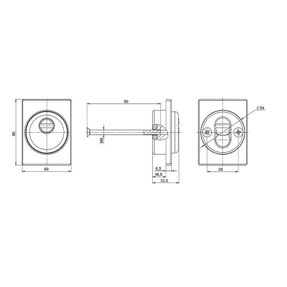 Броненакладка FUARO DEF 4286 RL CP-8 хром /42747/