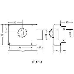 Замок накладной АЛЛЮР ЗН1-1-2