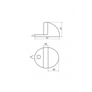 Упор дверной VETTORE 002 MWP белый матовый