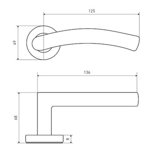 Ручка раздельная АЛЛЮР 1803SS INOX PSN перламутровый никель