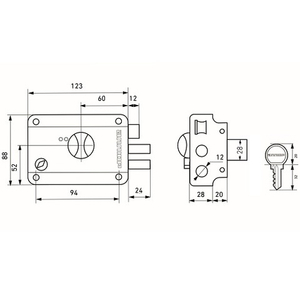 Замок накладной АЛЛЮР LT 600 BN-R