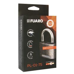 Замок навесной FUARO PL-01-75 англ. 3 кл.  /42275/