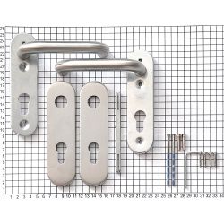 Ручка дверная DOORLOCK 038KP/F PZ72 U-form, нержавейка