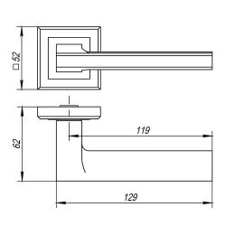 Ручка раздельная PUNTO BLADE QL ABG-6 зеленая бронза /33061/