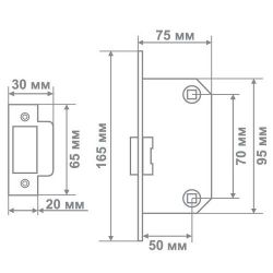 Механизм МЕДИО BAT 7050 square (квадрат) SN никель