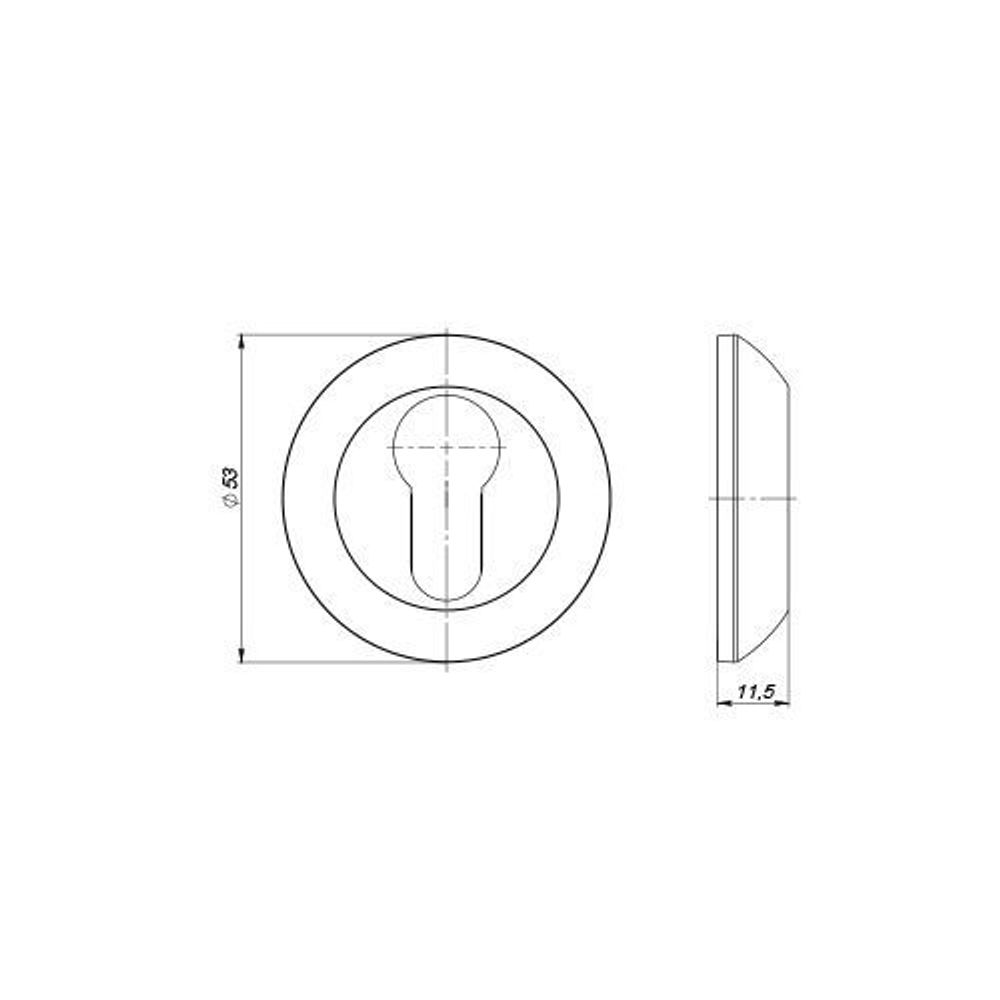 Накладка под цилиндр PUNTO ET ZR ABG-6 бронза /41089/