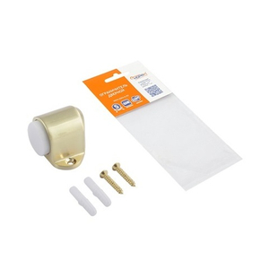 Ограничитель дверной НОРА-М 108 с белой резинкой (мат.золото)