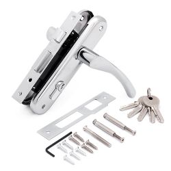 Замок врезной с ручками PALLADIUM ЗВ-AL 1613 CP хром