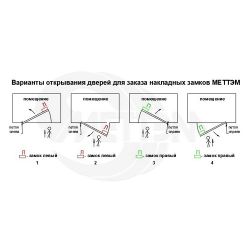 Замок накладной МЕТТЭМ ЗН4 032.0.1 правый (3 кл.)