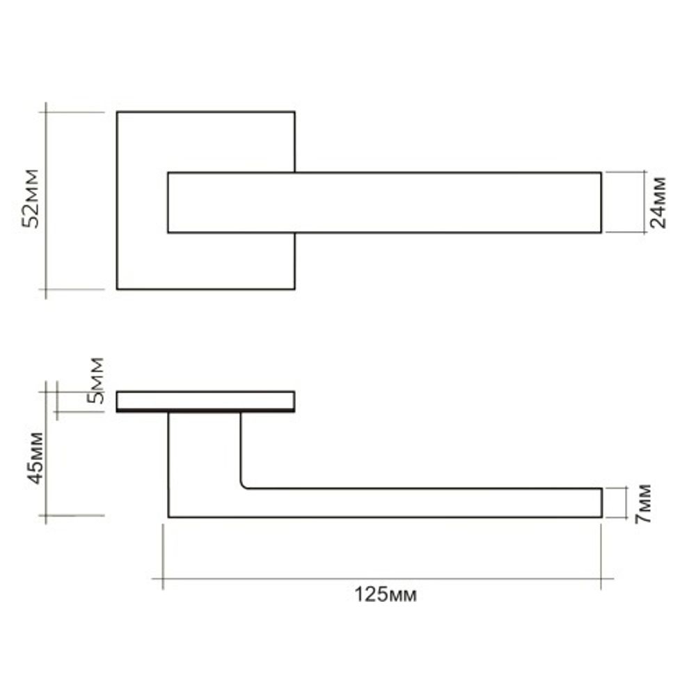 Ручка раздельная ABRISS R50.150 GR графит